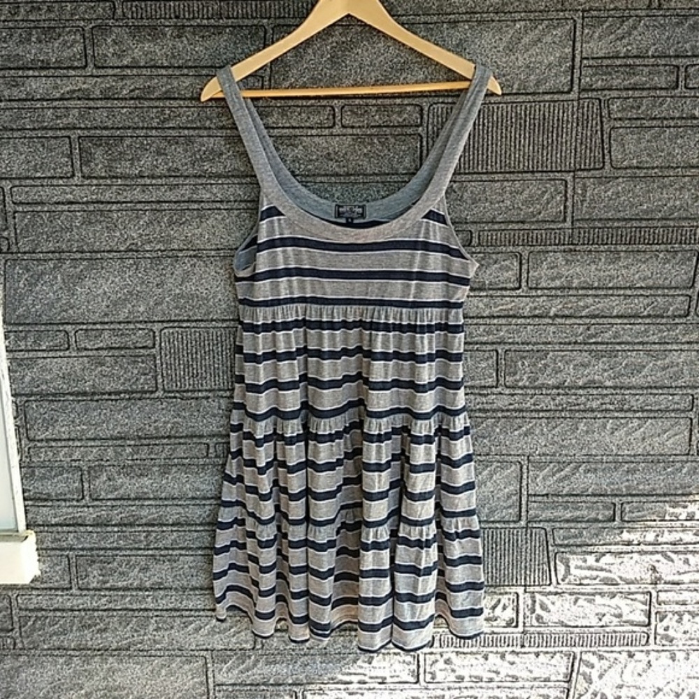 Pink Victoria Secret Blue and Gray Striped Dress